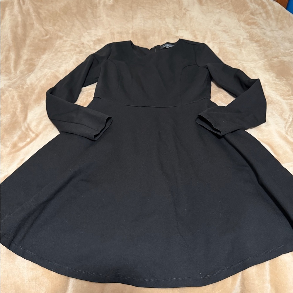 Lulus forever chic Elegant Black Long Sleeve Mini Dress XL